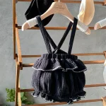 [73-100cm]フリルウェスト サロペット - Image 4