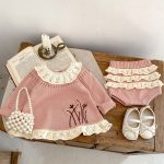 [66-100cm]トップスorパンツ マルチ フリル 編み込み ベビー服 - Image 19