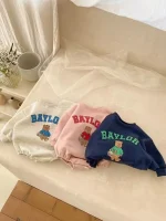 [66-110cm] 熊柄 ロンパース  or セットアップ - Image 4