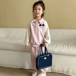 [80-150cm]カラー切り替え カジュアル セットアップ - Image 4