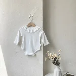 [66-90cm] フリル襟 ロンパース - Image 3