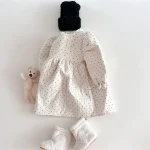 [73-100cm] 韓国風 ドット ワンピース - Image 5