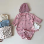 [66-90cm]ウサギor花柄ORパンダ オールインワン - Image 8