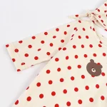 [66-90cm] ボンネット付きドット オールインワン - Image 8