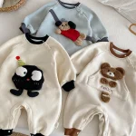 [66-90cm] サイドボタンカートゥーン オールインワン - Image 5