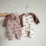 [66-90cm]熊プリント オールインワン - Image 9