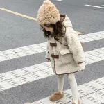 [90-130cm] ポケット付きフーデッド コート - Image 2