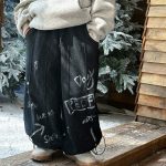 [90-150cm]ユニーク ゆったり 裏起毛 ボトムス パンツ - Image 3