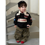 [80-130cm]プリント カジュアル 裏起毛 トレーナー/パンツ - Image 5