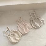 [66-90cm]サロペット フラワー柄 ロンパース 可愛い ディリー - Image 7