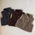 [80-130cm] チェック ベスト - Image 8