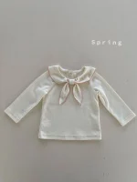 [73-100cm]シャツ リボン おしゃれ シンプル トップス - Image 5