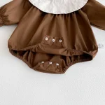 [66-100cm] 丸襟 ワンピース  or ロンパース