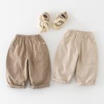 [73-110cm]ベーシック 無地 パンツ - Image 2