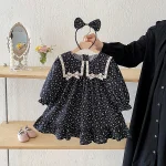 [66-140cm] リボン 小花柄 ロンパース or ワンピース - Image 17