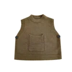 [80-150cm]ポケット付き ベスト - Image 4