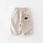 [73-110cm]カジュアルパンツ 熊柄   履きやすい ボトムス - Image 7