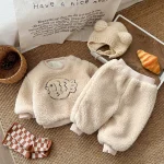 [73-110cm] 魚柄 ボア セットアップ - Image 2