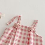 [73-100cm]サロペットOR長袖Tシャツ 可愛い ピンク チェック おしゃれ - Image 12