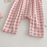 [73-100cm]サロペットOR長袖Tシャツ 可愛い ピンク チェック おしゃれ - Image 6