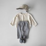 [66-120cm]スウェット 無地 クルーネック ルーズ 着心地良い トップス