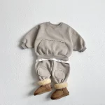 [73-100cm] 韓国風 ノーカラー ボトムス - Image 5