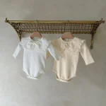 [66-90cm]韓国風 スクエア襟 ロンパース - Image 2