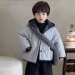 [80-140cm]あったか 厚手 無地 フード付き アウター/パンツ - Image 5