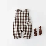 [73-100cm]オールインワン チェック柄 可愛い ベビー服 - Image 10