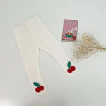 [BABY]タイツ チェリー 可愛い レギンス ボトムス - Image 3