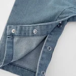 [66-90cm]ポケット付きデニム オールインワン - Image 5