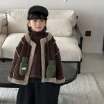 [80-140cm] シンプル ポケット付き トップス - Image 4