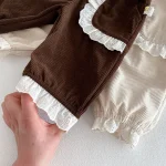 [66-100cm]コーデュロイ パンツ フリル 履きやすい 人気 ボトムス - Image 3