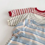 [66-90cm]ロンパース オールインワン ボーダー ベビー服 - Image 7