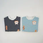 [80-130cm] パンプリント ボーダー トレーナー - Image 13