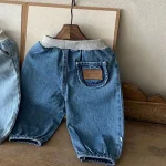 [73-110cm] ポケット付き デニム パンツ - Image 6