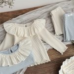 [73-100cm] フリル カラー トップス&スカート パンツ 2点セット - Image 16