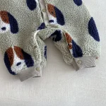 [66-90cm] パンダor犬柄 ボア オールインワン - Image 9