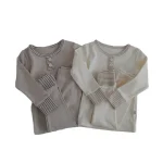 [80-130cm]韓国風 クールネック セットアップ - Image 6