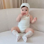 [66-90cm]ロンパース or カーディガン リブ シンプル ベビー服 - Image 2