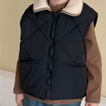 [80-150cm] ボア襟 ベスト - Image 3