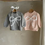 [73-100cm]トップス or パンツ or セットアップ リボン ルーズ 着心地良い - Image 3