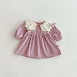 [66-100cm]ロンパース OR ワンピース リボン おしゃれ 姉妹お揃い - Image 3