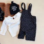 [66-90cm] 小花柄 サロペットORインナーシャツ - Image 17