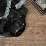 [66-90cm] 韓国風 フリル襟 ロンパース