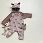 [66-90cm]熊プリント オールインワン - Image 14