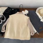 [80-150cm]シンプル ナチュラル ニット ベスト