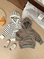 [66-100cm] フーディ ニット プルオーバー - Image 9