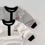 [66-90cm] 韓国風 英字プリント オールインワン - Image 3