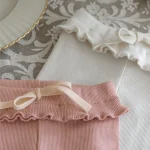 [73-100cm] リボン リブ レギンス - Image 7